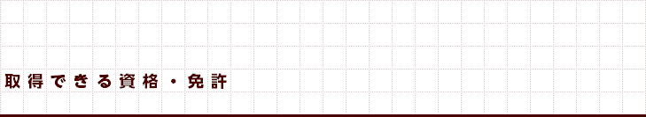 取得できる資格・免許